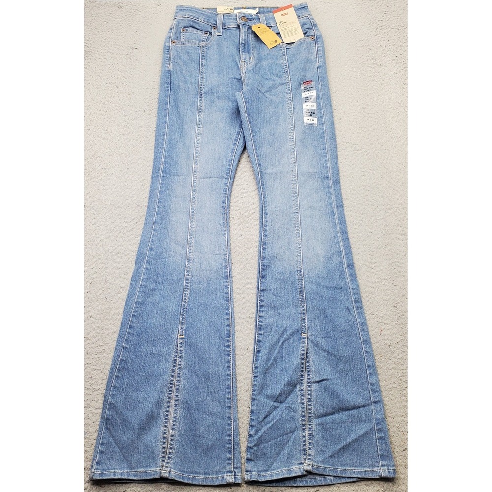 Levi's Light Wash High-Rise Flare Jeans - Blue Denim